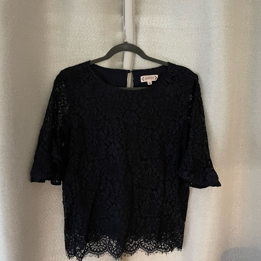 Lace, bell 3/4 sleeve blouse